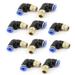 10pcs Pneumatic 4mm to 1/8 PT Male Thread 90 Degree Elbow Pipe Quick Fittings