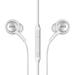 Premium White Wired Earbud Stereo In-Ear Headphones with in-line Remote & Microphone Compatible with Huawei Y6 (2017)