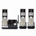 DECT 6.0 Expandable Cordless Phone with Answering System and Caller ID Silver/Black with 3 Handsets