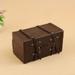 Realyc 1:12 Dollhouse Miniature Vintage Wood Faux Leather Suitcase Mini Luggage Box