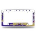 Rico Industries College James Madiscon Dukes 12 x 6 Chrome All Over Automotive License Plate Frame for Car/Truck/SUV