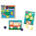 Melissa & Doug Beginner Wooden Pattern Blocks Educational Toy With 5 Double-Sided Scenes and 30 Shapes