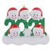 WorldWide Snowman Family of 2-6 Personalized Christmas Tree Ornament 2021 Custom for Grandparents Parents Kids Neighbors