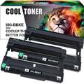 Cool Toner Compatible Drum Unit Replacement for Dell 593-BBKE High Yield (Black 2-Pack)