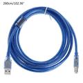 HGYCPP High Speed Transparent Blue USB 2.0 Printer Cable Type A Male to Type B Male Dual Shielding for 0.3m 1m 1.5m 3m