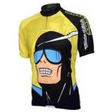 Captain Terror Cycling Jersey - Small / Yellow/Black/Blue