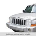 2006-2010 Jeep Commander Stainless Steel Black Powder Coated Finish 8X6 Vertical Billet Black Stainless Steel Billet Grille