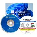 Microsoft Windows 11 Home OEM 64 Bit DVD Install & Upgrade DVD Software For UEFI Bios & Drivers DVD 2PK