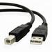 25 Ft USB Cable for: Epson WorkForce WF-2540 Wireless All-in-One Color Inkjet Printer Copier Scanner ADF Fax Black