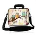 icolor 15 Laptop Bag Case 14 14.1 14.2 15.4 15.6 Inch Laptop Notebook Computer Dual Zipped Shoulder Messenger Bag Cover Pouch Holder Pocket-OWL