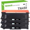 AAZTECH Compatible Toner Cartridge Replacement for Brother TN-450 TN450 TN420 HL-2130 HL-2132 HL-2135W HL-2215 HL-2220 HL-2230 Printer Ink (Black 3-Pack)