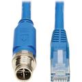Tripp Lite Ethernet Cable M12 XCode Cat6 1G UTP CMR-LP PoE M12 RJ45 M/M 2M