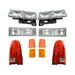 Headlight Tail Light Parking Light Kit 10 Piece - Compatible with 1990 - 1993 Chevy C3500 1991 1992