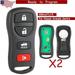 2 for Nissan Maxima Altima 2002 2003 2004 2005 2006 Keyless Entry Remote Key Fob