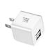 LAX Gadgets LAX Dual USB Port Wall Charger 2.4A for Smartphones White (LAX2PORTWALLWHT)