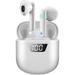 Wireless Earbuds Bluetooth Earbuds with Microphone Stereo Sound Clear Call Touch Control USB-C Charge Bluetooth V5.2 Waterproof Secure Fit in-Ear Headphones Earphones (White)