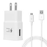 Samsung Galaxy S II. Epic 4G Touch Adaptive Fast Charger Micro USB 2.0 Charging Kit [1 Wall Charger + 5 FT Micro USB Cable] Dual voltages for up to 60% Faster Charging! White