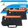 True Image 2-Pack Compatible Toner Cartridge for Brother TN-880 TN880 HL-L6200DWT HL-L6250DW HL-L6300DW HL-L6400DWT MFC-L6700DW MFC-L6750DW Printer (Black)