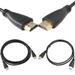 Grofry 3/5/7/10ft High Speed V1.4 1080P Male to Male HDMI-compatible Cable for HD TV LCD Projector 1m / 3.3ft