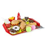 MyBeauty 49Pcs Kid Simulated French Fries Hamburger Fast Food Model Pretend Play House Toy