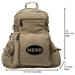 Nerd Army Sport Heavyweight Canvas Backpack Bag in Khaki & Black Large