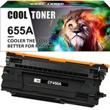 Cool Toner Compatible Toner Printer Ink for HP 655A CF450A Cartridge Enterprise M652n M652 M653dn M653x M653 MFP M681dh M682z Printer Ink Black 1-Pack