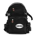 Nerd Army Sport Heavyweight Canvas Backpack Bag in Black Small