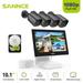 SANNCE 4CH 10 1 LCD Monitor DVR 1080p Full HD Outdoor Indoor Wired Security Camera System with Remote Access Motion Detection 1TB Hard Drive