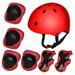 Carolilly 7Pcs Kids Safety Helmet Knee Elbow Pad Sets For Cycling Skate Bike Roller Protector Children Girls Boys Outdoor Sports Safety