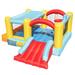 Inflatable Bounce House for Indoor Outdoor Blow Up Jumping Castle with Basketball Hoop and Slide and Extra Sun Cover