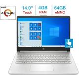 HP Stream 14-inch HD Touchscreen Laptop PC AMD Athlon 3050U 2.6GHz 4GB DDR4 64GB eMMC Bluetooth Webcam USB Type-C HDMI One-Year Office 365 Included Windows 10 S with Tigology Accessories