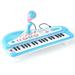 Piano Keyboard Toy for Kids 37 Keys White Multifunctional Electronic Toy Piano with Microphone for Baby Toddler
