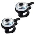 2 Pack Classic Bike Bell Bicycle Bell | Loud Crisp Clear Sound Bicycle Bike Bell City Bike BMX Bike Sports Bike for Adults Kids Right Hand/Left Hand Use - Black