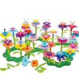 TureClos 46PCS/Set Colorful Children Puzzle Multicolor Flowers DIY Assembled Spelling Garden World Toy Kit Toy
