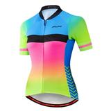 JPOJPO Cycling Jersey Women Short Sleeve MTB Bicycle Clothing Breathable Sport Bike Jersey Cycling Shirts Wear Top