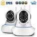 Indoor Security Camera WiFi Home Camera Dog Monitor 2.4GHz WiFi Smart 1080P Wireless Camera for Baby/Pet/Nanny Monitor Night Vision Motion Detection Two-Way Audio Works(2pcs)