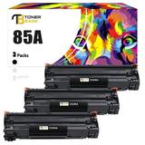 Toner Bank Compatible 85A Toner Cartridge Black for HP 85A CE285A 285A Laserjet Pro M1212NF Pro P1102W Pro M1132 M1210 M1130 M1212NF M1217NFW Printer Replacement Toner Ink (Black 3-Pack)
