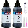 200ML Koala Ink Refill Kit Black Ink Bottles Compatible with Epson Canon HP Brother Inkjet Printers Universal Dye Ink