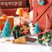 MyBeauty 1Set Dollhouse Christmas Set Anti-deformed Creative 1/12 Ratio Christmas Tree Dollhouse Kit for Door Court Decoration