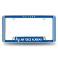 Air Force Academy NCAA Falcons Chrome Metal License Plate Frame with Full Frame Team Color Graphics