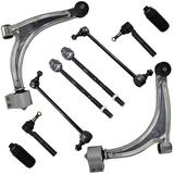 Detroit Axle - Front End 10pc Suspension Kit for 2004-2012 Chevy Malibu 2005-2010 Pontiac G6 2007-2009 Saturn Aura 2 Lower Control Arms 4 Outer Inner Tie Rods 2 Sway Bars 2 Boots Replacement