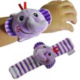 Soft Baby Wrist Rattles Cartoon Animal Plush Stuffed Infant Toys for Newborn Boys Girls 0-12 Months