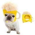 Visland Halloween Dog Hat Funny Cute Novelty Soft Faux Leather Beer Mug Shape Cap Apparel Costume Accessories for Dog Cat Puppy Kitten Christmas Festival Birthday Party Cosplay