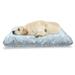 Harbour Stripe Pet Bed Soft Toned Nautical Uniform Brushstroke Simplistic Lines Theme Chew Resistant Pad for Dogs and Cats Cushion with Removable Cover 24 x 39 Pale Blue White by Ambesonne