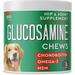 Glucosamine Dog Treats for Picky Eaters - Joint Supplement w/Chondroitin MSM Omega-3 - Joint Pain Relief - Advanced Formula - Chicken Flavor - Made in USA