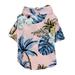 Pet Dog Cat Summer Printed Shirt Hawaii Beach Flower Shirt for Cat Dog Pet T-shirt Clothes Spring Summer Vest Coat Puppy Costumes Thin Short Sleeve Clothing Coconut Tree Pattern Pink M