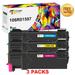 Toner Bank Compatible Toner Cartridge for Xerox 106R01594 106R01595 106R01596 Cyan Magenta Yellow Phaser 6500 6500N 6500DN WorkCentre6505 6505N 6505D Printer Ink 3-Pack