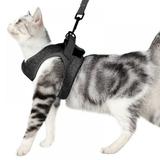 Angmile Cat Harness and Leash Set for Walking Escape Proof Adjustable Kittens Vest with Reflective Strip for Cats Step-in Outdoor Vest