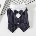 HULKLIFE Gentleman Dog And Cat Clothes Wedding Suit Formal Shirt For Small Dogs Bowtie Tuxedo Pet Outfit For Cat Spring And Summer Suits Cats Thin Section Small Suit Dress Teddy Shirt