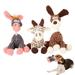 Squeaky Dog Toys Small Dog Toys 3 Pack Puppy Toys Stuffed Animal Dog Toys Puppy Chew Toys with Squeaker Donkey Stuffed Dog Toys for Puppies Plush Dog Toy Pack Dog Toys for Medium Dogs